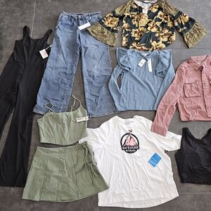 New Womens Clothing Lot Size M-L Jumpsuit Skirt Jeans Tops